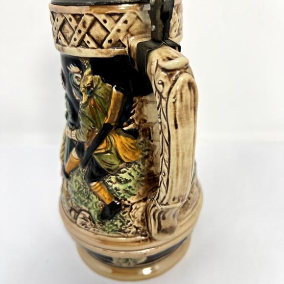 Mid Century German Beer Stein Music Box VTG Collect Decor Wiesn  Octoberfest - Picture 7 of 11